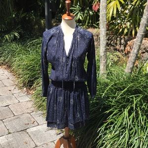 Rails navy stars dress
